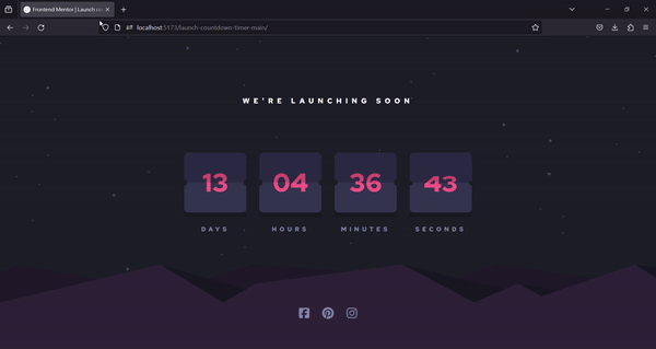 Launch countdown timer - Flipping Cards on desktop