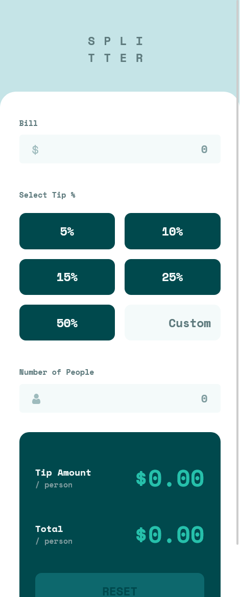 Tip calculator app on mobile